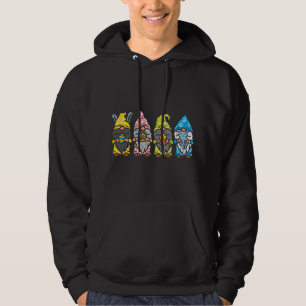 Nordic Garden Gnomes Bunny Ears Easter Egg Bunny T Hoodie
