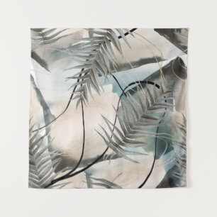 Nordic Geometric Floral Marble Tapestry