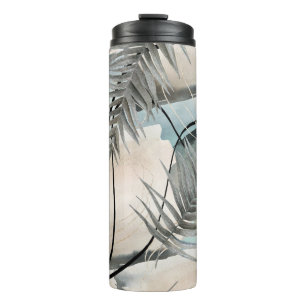 Nordic Geometric Floral Marble Thermal Tumbler