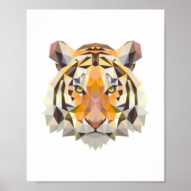 Nordic geometrical tiger design poster (Front)
