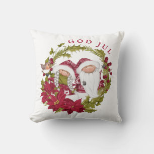 Nordic Gnome   God Jule   Norwegian Christmas Cushion