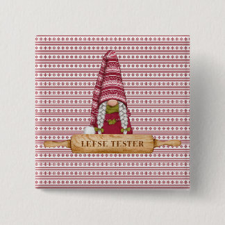Nordic Gnome | Lefse Tester  15 Cm Square Badge