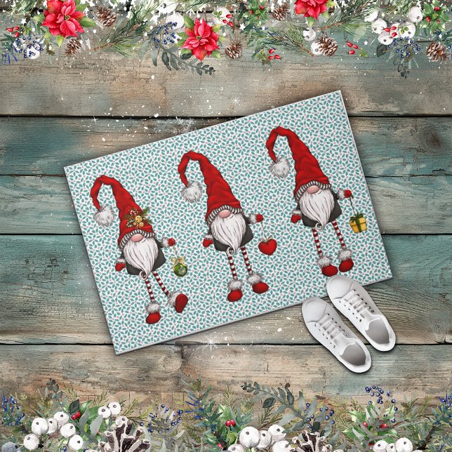 Nordic Gnomes Mistletoe Pattern  Doormat (Creator Uploaded)