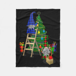 Nordic Gnomes Winter Christmas Swediomte Elves  Fleece Blanket