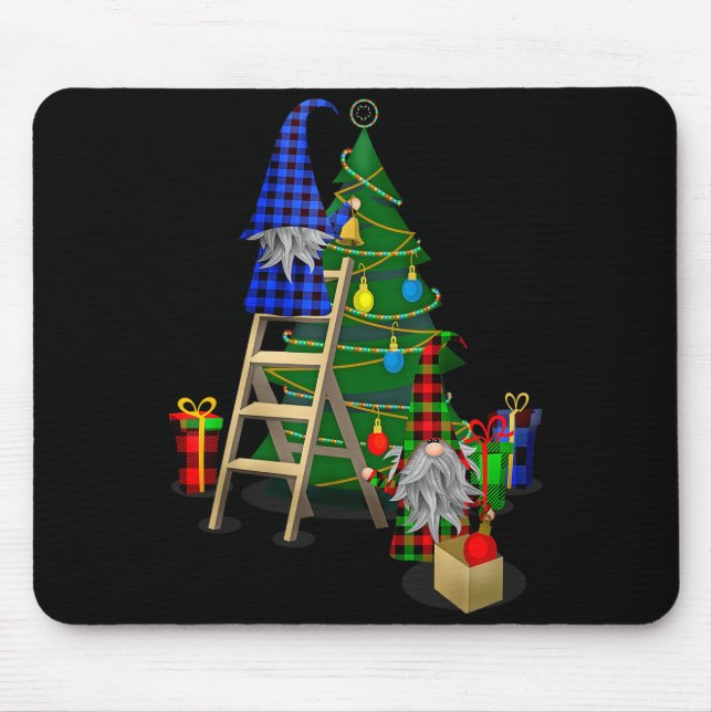 Nordic Gnomes Winter Christmas Swediomte Elves  Mouse Mat (Front)