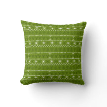 Nordic Green Trees and Stars Pattern 