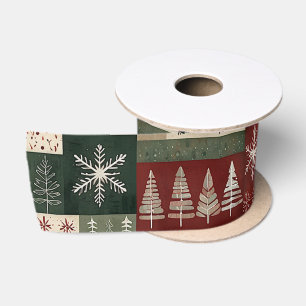 Nordic-Inspired Christmas Collage Satin Ribbon