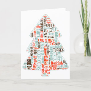 Nordic inspired modern Christmas tree card