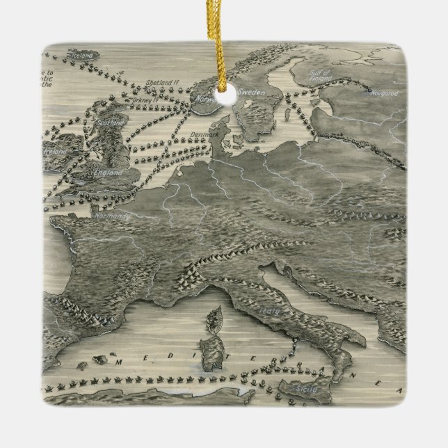 Nordic Invasions Ceramic Ornament (Front)