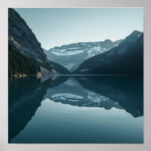 Nordic Lake Reflection Poster