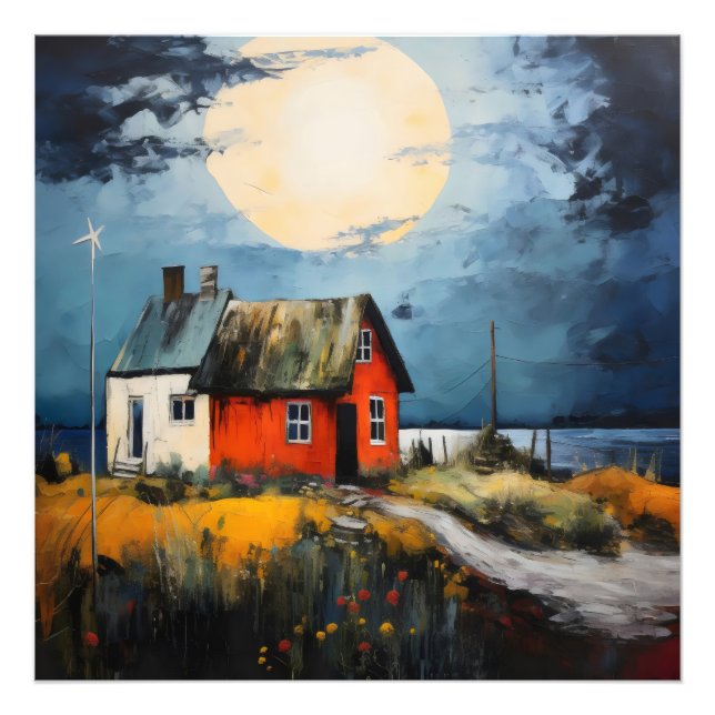 Nordic Landscape Colourful Photo Print (Front)