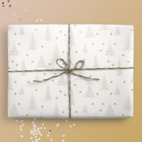 Nordic Light Tan Christmas Trees White