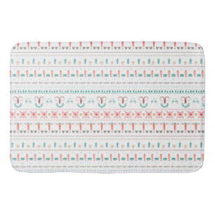 Nordic Light Winter Pattern Bath Mat