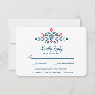 Nordic Love   Wedding RSVP with meal choise
