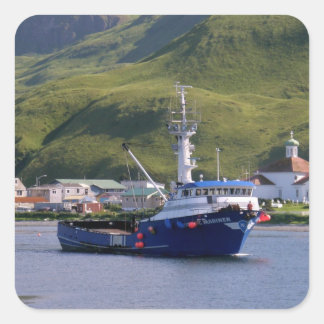 Nordic Mariner, Crab Boat in Dutch Harbour, AK Square Sticker