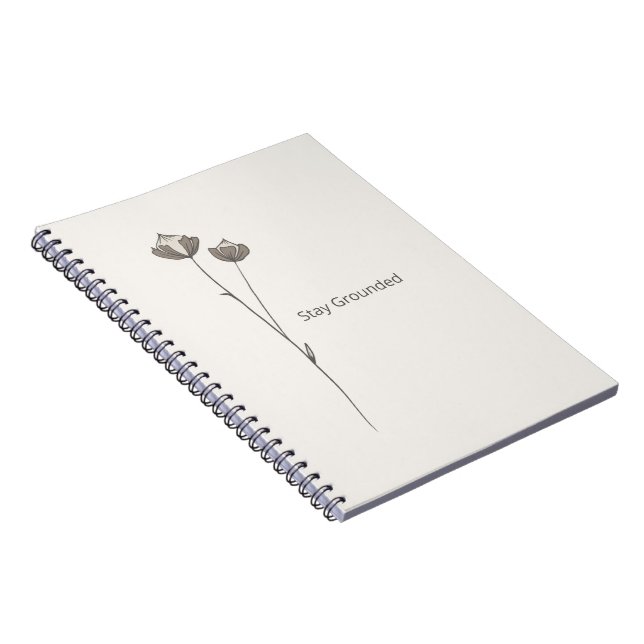 Nordic Minimal Nature Notebook - Stay Grounded (Right Side)