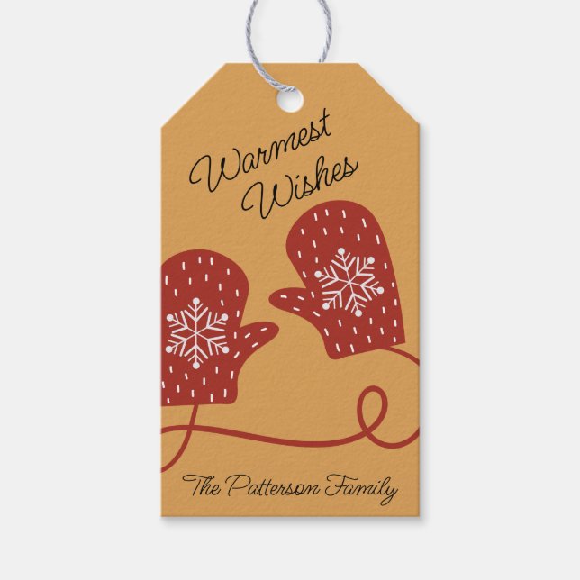 Nordic Mittens Gift Tag (Front)