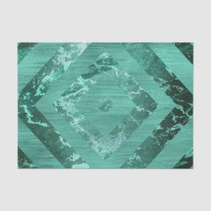 Nordic Molten Jade Abstract Geometric Green Tissue Paper