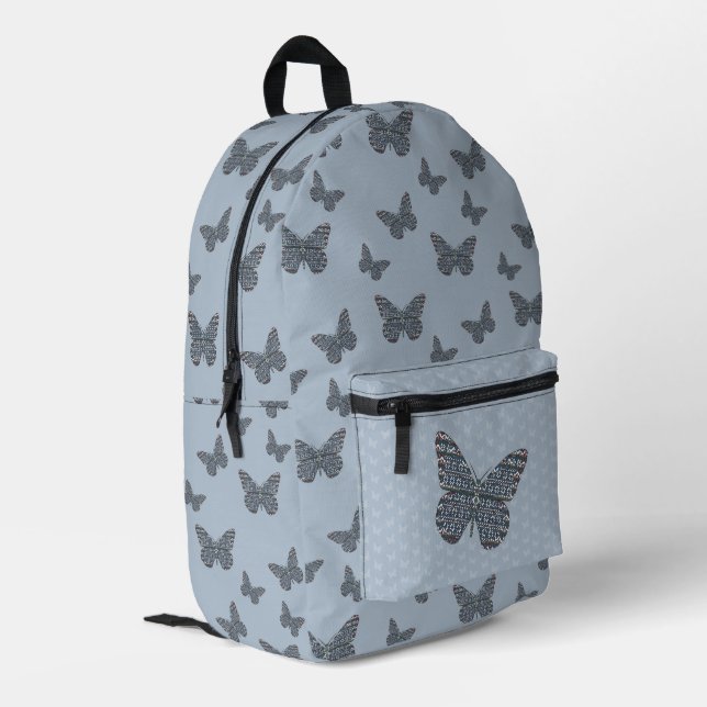 Nordic Monarch Printed Backpack (Back Corner Left)