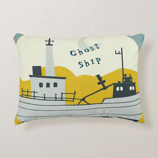 Nordic Moon Boat  Decorative Cushion (Front)