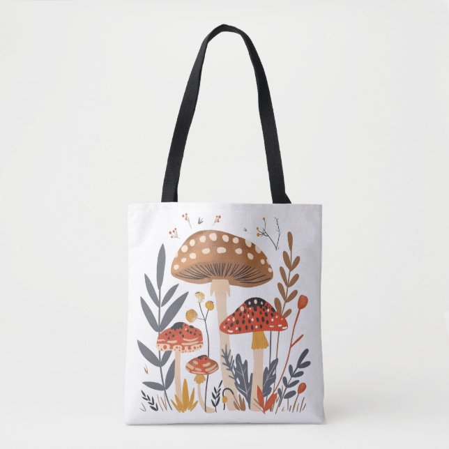 Nordic Mushrooms Tote Bag (Front)