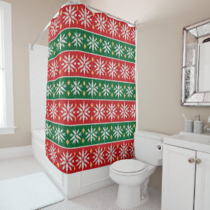 Nordic Noel Knit Shower Curtain