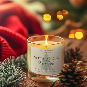 Nordic Noel Pine & Birch Candle Label