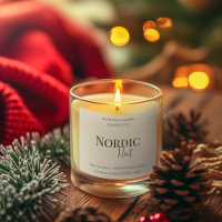 Nordic Noel Pine & Birch Candle Label