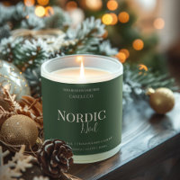 Nordic Noel Pine & Birch Candle Label