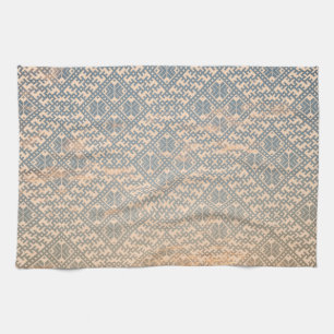 Nordic pastel traditional pattern design tea towel
