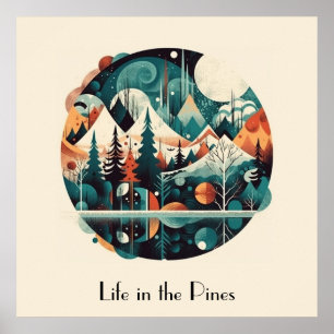 Nordic Pines & Peaks, custom Poster