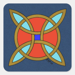 Nordic Protection from Witchcraft or Witch's Knot Square Sticker