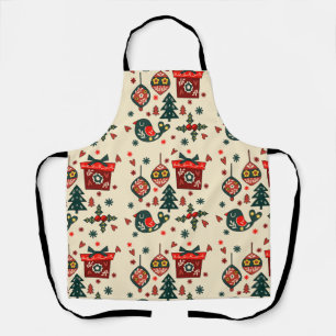 Nordic Red & Cream Christmas Apron