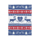 Nordic reindeer, snowflake, heart and tree pattern