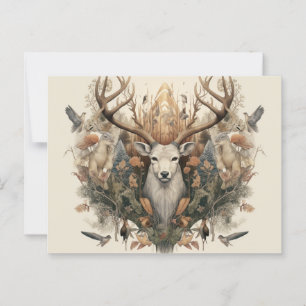 Nordic Retro Pagan Artistic Postcard