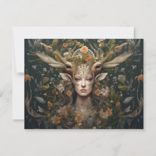 Nordic Retro Pagan Artistic Postcard