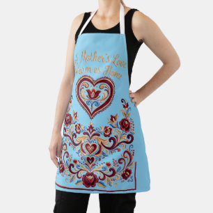 Nordic Rosemaling Apron, Mother's Love Apron