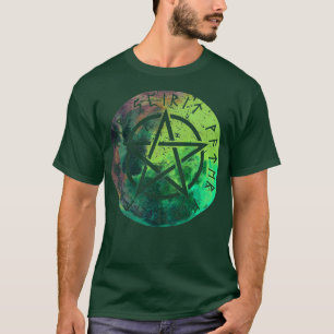 Nordic Runes Pentacle Elements Earth Fire Water Sp T-Shirt