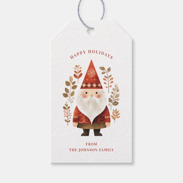 Nordic Santa Claus Gift Tags (Front)