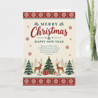 Nordic Scandinavian Christmas and New Year  Card