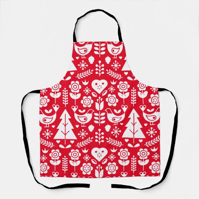 Nordic Scandinavian Christmas Decorations Apron (Front)