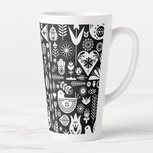 Nordic Scandinavian Christmas  Latte Mug (Right)