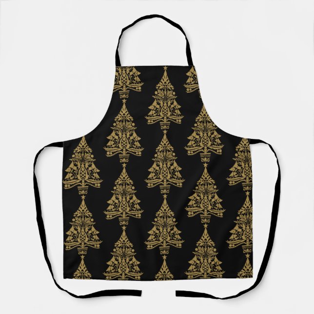 Nordic Scandinavian Christmas Tree Decorations Apron (Front)