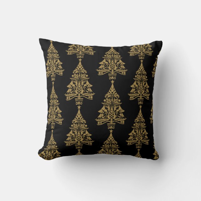 Nordic Scandinavian Christmas Tree Decorations Cushion (Front)