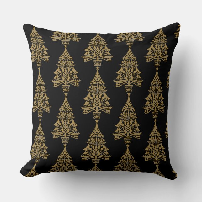 Nordic Scandinavian Christmas Tree Decorations Cushion (Front)