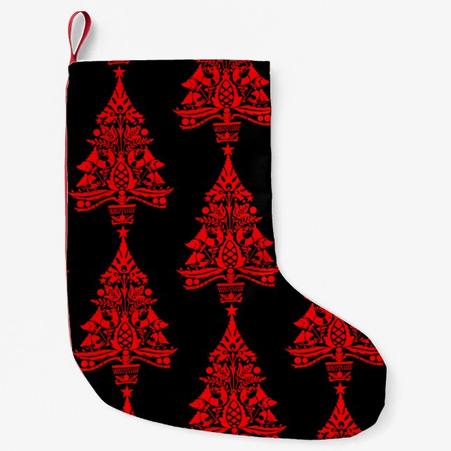 Nordic Scandinavian Christmas Tree Decorations Small Christmas Stocking (Front)