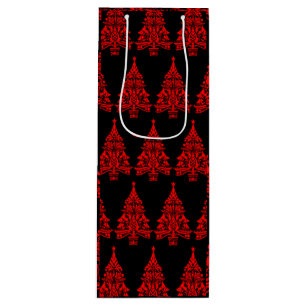 Nordic Scandinavian Christmas Tree Decorations Wine Gift Bag