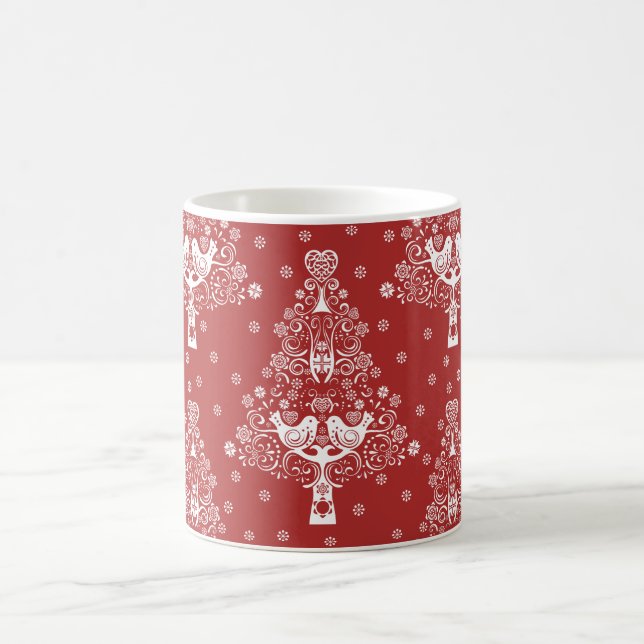 Nordic Scandinavian Christmas Tree Magic Coffee Mug (Center)
