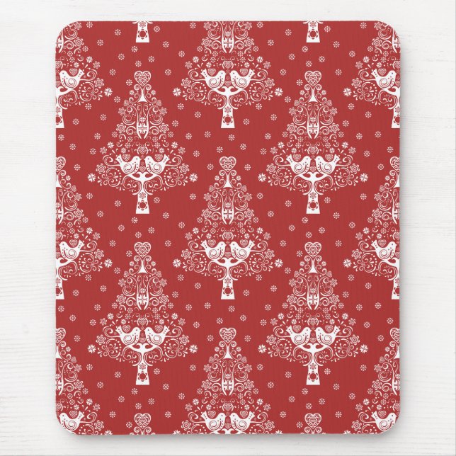 Nordic Scandinavian Christmas Tree Magic Mouse Mat (Front)