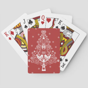 Nordic Scandinavian Christmas Tree Magic Playing Cards